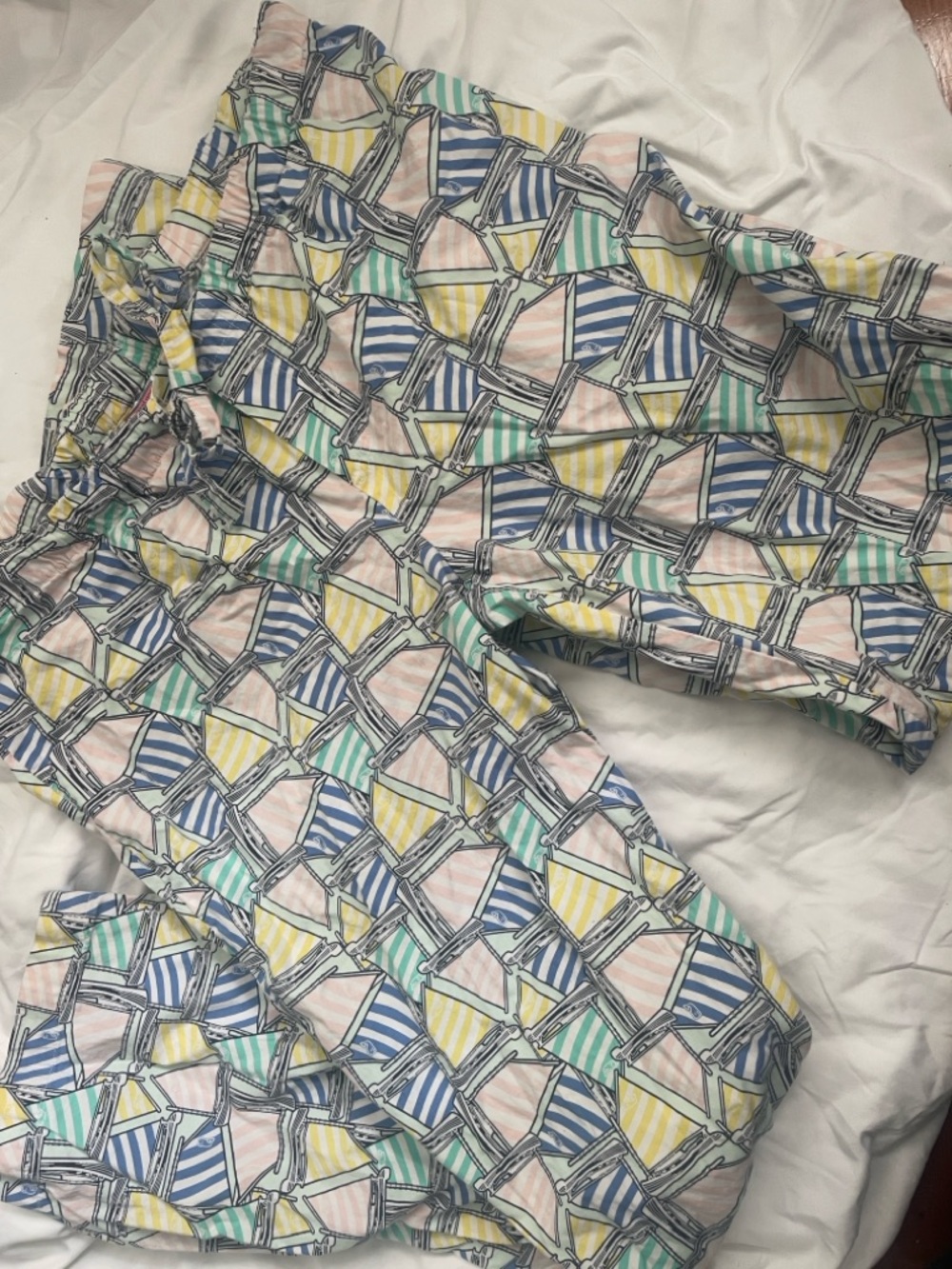 Vineyard Vines Multicolor Pastel Striped & Print Cotton Pants